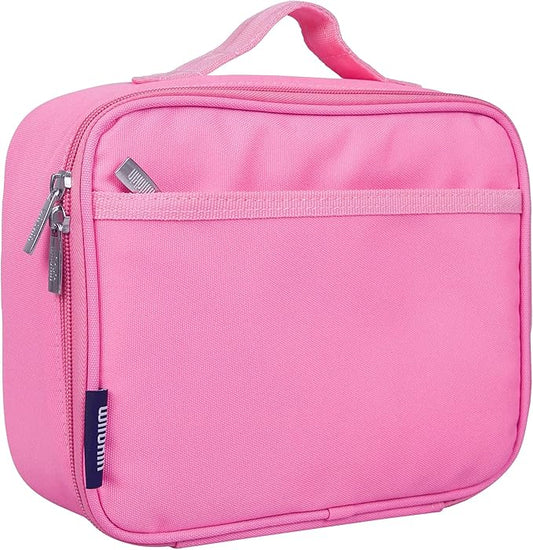 Wildkin Kids Insulated Lunch Box, Keeps Food Hot or Cold, BPA-Free with Mesh Pockets & Easy-Clean Lining – Ideal for School, Travel & Daycare – Flamingo Pink