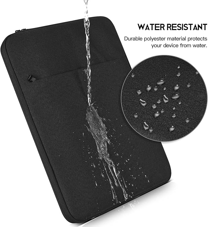 15.6 16 inch Laptop Sleeve Case for HP Omnibook 16, HP Envy, Pavilion 15, ASUS VivoBook 15 16 16X, Acer Aspire 15.6,Lenovo Ideapad 3 15, Dell Inspiron 16 Comptuer Bag -Black