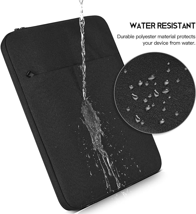 13 inch Laptop Sleeve Case for Surface Laptop 7 6 5 4 13.5, Surface Studio 14.4, Lenovo Yoga 6 13, Dell XPS 13, Dell Inspiron 13, ACER Lenovo DELL ASUS HP 13" Computer Waterpoof Bag(Black)