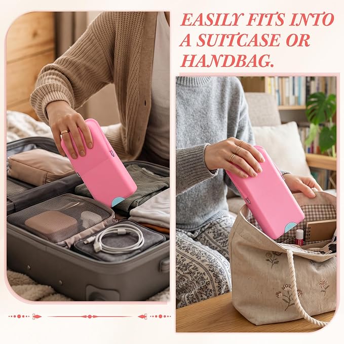 Kacctyen Makeup Brush Case Silicone Standing Makeup Brush Holder,Pink | Silicone Make up Travel Bag with Suction Portable Cosmetic Organizer Phone Stand Pouch for Travel Home Back to School Use
