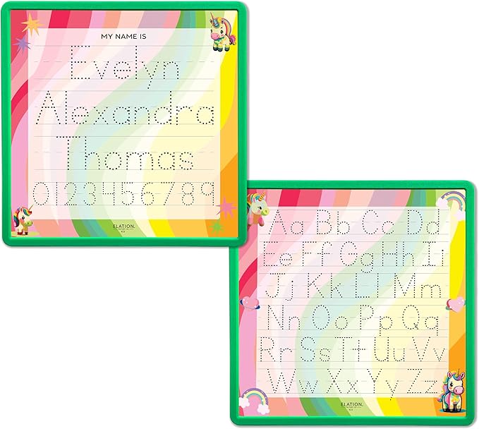 Kid's Name Tracing Board | Dry Erase Letter Tracing | Reusable Writing Practice Board | Personalized | Baby Unicorn Theme