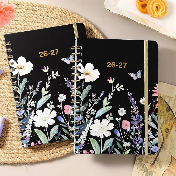 Planner 2026-2027 - Weekly & Monthly Planner, Jul 2026-Jun 2027, Academic Planner 26-27, 6.4"×8.5", Tabs, Thick Paper, Twin-Wire Binding, Back Pocket, Inspirational Quotes for Office Home School
