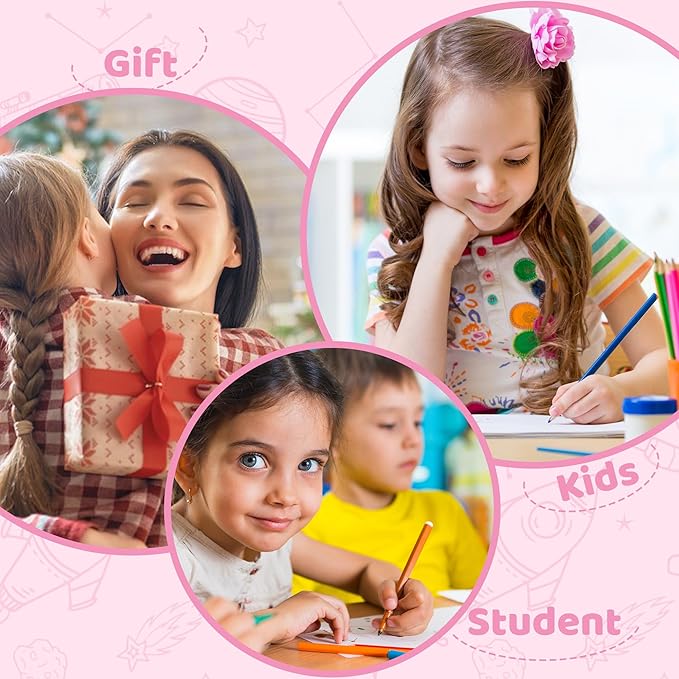 FLYING EAGLE Pink Sketchbook for Kids, 10"X 10" Square Sketch Book & Drawing Pad, 60 Sheets/120 Pages, 120lb/200GSM Heavy Paper, Bleed-Resistant Hardcover Drawing Book for Girls Teens, Gift Boxed