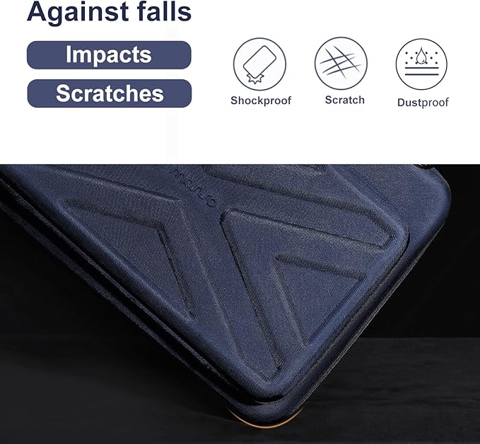 MOSISO Laptop Bag for Men,15-16 inch Computer Bag Compatible with MacBook Air 15 inch/Pro 16 inch, HP, Dell, Lenovo, Asus, Acer, Hard Shell Laptop Case with Front Pocket&Shoulder Strap, Navy Blue