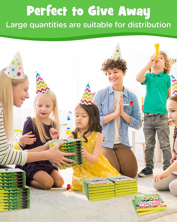 D-FantiX 24 Packs Fruit Scented Washable Markers Bulk, 288 Count Coloring Markers for Kids Party Favors, Preschool Classroom Must Haves and Rewards, Back to School Supplies for Girls Boys