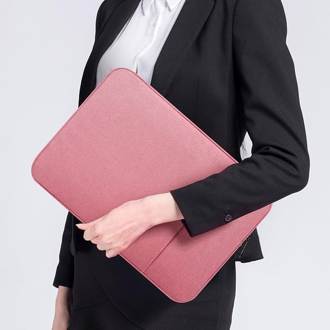 17.3 Inch Laptop Case Sleeve for 2026 2025 HP Laptop 17, Envy 17, Pavilion 17, OmniBook 7, ASUS Vivobook 17, Shockproof Water-Resistant Computer Bag w/Accessory Pocket -Pink