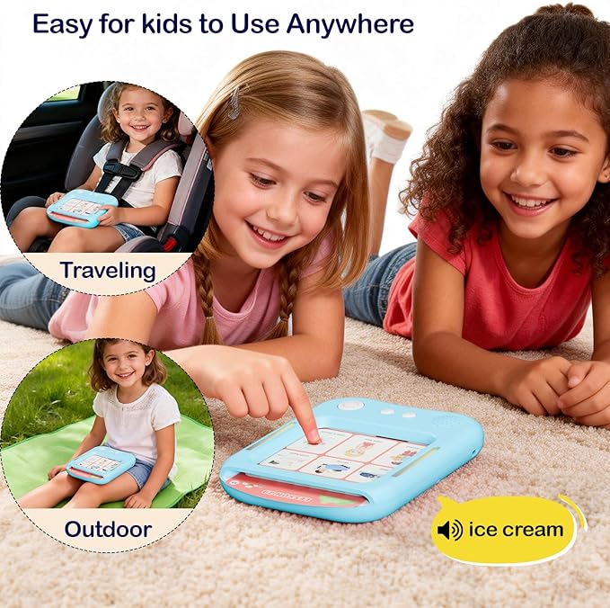 Interactive Learning Tablet for Kids, Educational Talking Toy with 30 Flash Cards for Alphabets, Phonics, Words, Music & Quiz, Best Learning Toy for Ages 2-5, Birthday Gift for Boys&Girls, Blue