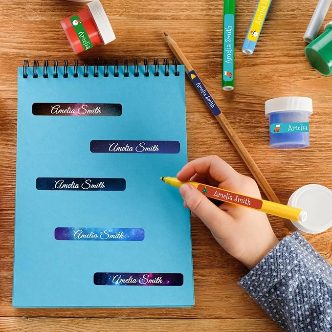 100 Pcs Personalized Name Labels for School Supplies Custom Waterproof Name Stickers Customized Daycare Water Bottles Pencil Labels(Flower)