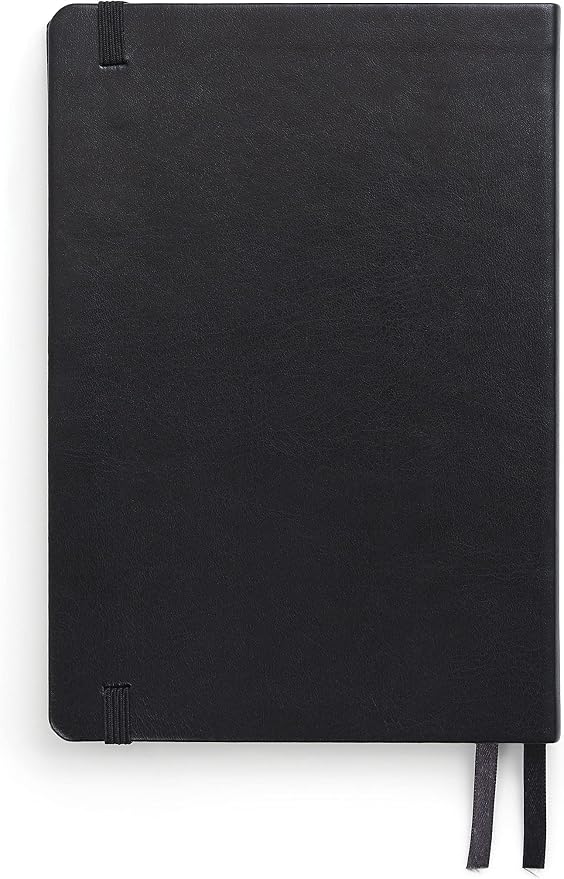 TRU RED Medium Flexible Cover Dotted Journal, Black, Softcover