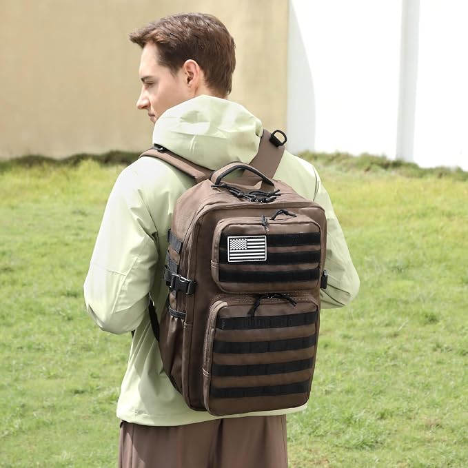 Wotony Military Tactical Backpack for Men Waterproof Daypack 3 Day Assault Pack Molle Bag with Water Bottle Holder