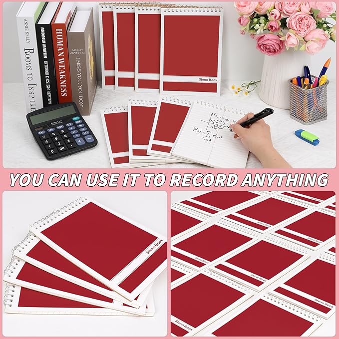 16 Pack Steno Pads 6 x 9 in Top Spiral Notebook Bulk Pack 960 Total Sheets Gregg Rule Steno Note Pads for School Office Home Students Teachers Organized Daily Notes Planners