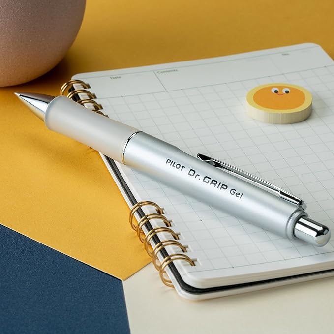 PILOT Dr. Grip Limited Refillable & Retractable Gel Pen, Fine Point, Black Ink, Single Pen - Ideal for School, Journaling & Office Writing