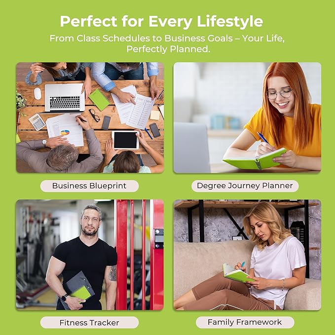 Planner 2026-2027 Daily Weekly and Monthly,6.5"x3.75",18 Months Spiral Bound Calendar Agenda with Self-adhesive Pen Holder,2026 Academic Plan with Vegan Leather Soft Cover,Wasabi Green