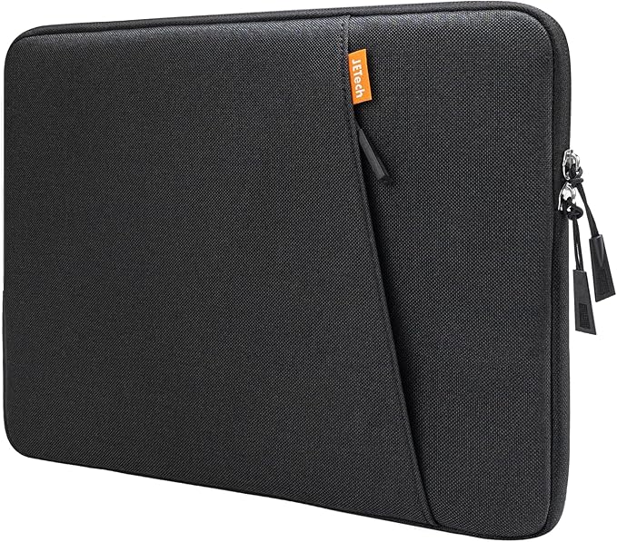 JETech Laptop Sleeve for 15-Inch Notebook, Compatible with MacBook Air 15-Inch M5-M2, MacBook Pro 16-Inch M5-M1, Waterproof Shockproof Case with Accessory Pocket Bag (Black)