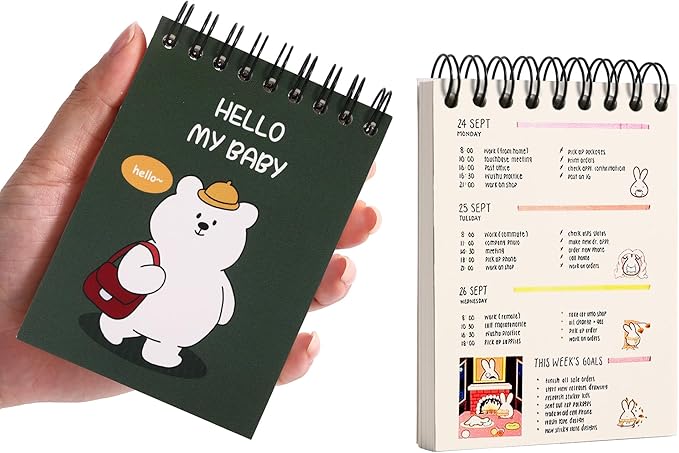 Small Steno Pads 3.1" x 4.3" Blank Pocket Spiral Notepads Small Cute Spiral Note Pads Blank Pages Notebook No Lines Top Spiral Notebook 3.1" x 4.3" Unlined Little Memo Steno Note Pads Nursing Notepad for Work, School, Office, Nurse, Travel (6pcs) (Cute...