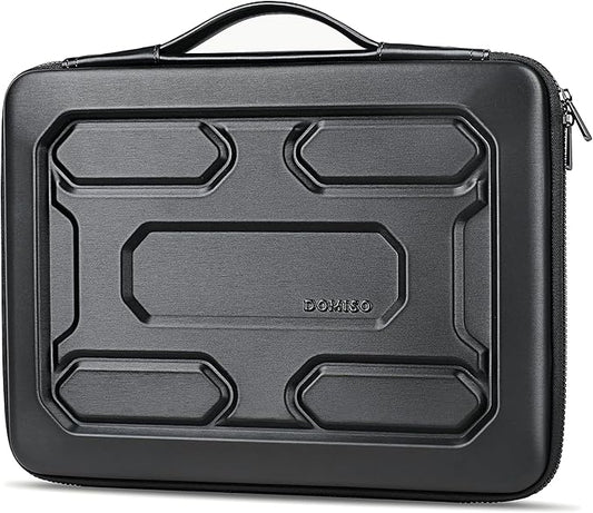 DOMISO 13.3 inch Laptop Sleeve with Handle Shockproof Computer Bag Waterproof EVA Protective Carrying Case for 13-13.3 inch Notebooks/13 MacBook Air/MacBook Pro Retina/Dell XPS 13/Samsung/HP, Black