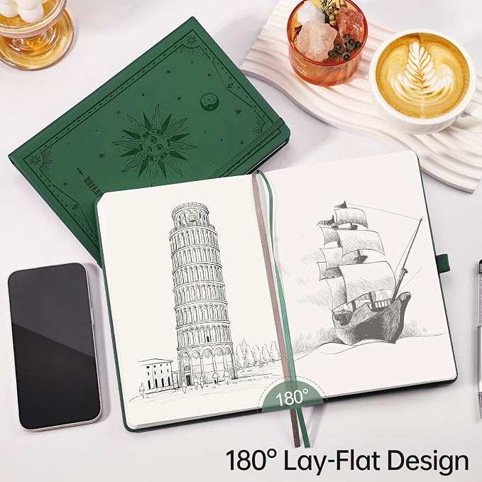 EMSHOI Blank Journal Notebook, 192 Pages, A5 Size (5.7'' x 8.3'')