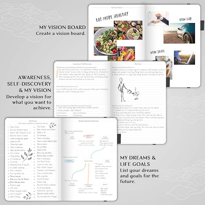 Legend Planner – Undated Weekly & Monthly Life Planner to Hit Your Goals & Live Happier, Organizer Notebook & Productivity Journal, A5 (Mystic Gray, Gold)