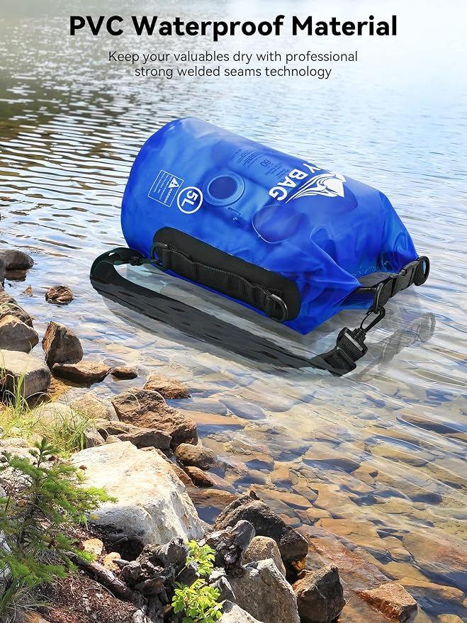 HEETA Dry Bag Waterproof Backpack with Phone Case 5L/10L/20L/30L/40L | Roll Top Lightweight Dry Storage Bag for Women Men, Travel Boating Kayaking Paddle Board Camping Beach Essentials Accessories