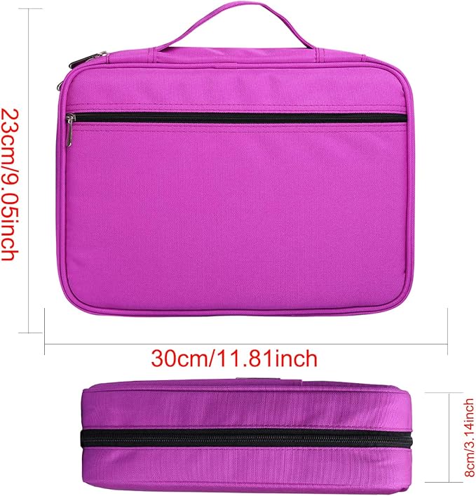 Coloring Pencil Case 220 Slots Pencils/Gel Pens Organizer Waterproof Travel Case Zipper Carrying Portable Pencil Markers Pen Holder Bag for Painter Writers