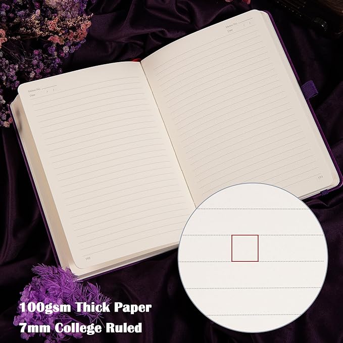 MGGAO Lined Journal Notebook for Women Men, Journals for Writing, A5 Aesthetic College Ruled Notebook for Work, Travel, School,318 Numbered Pages, 5.8”x8.4”