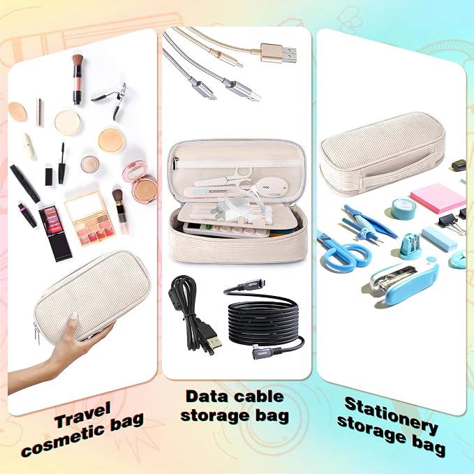 Big Capacity Pencil case,Soft Corduroy Pencil Bag,Cute Pen Case with Handle,Multi-Functional Compartments, Wide Opening Pen Pouch Organizer for Teen Girls Wome