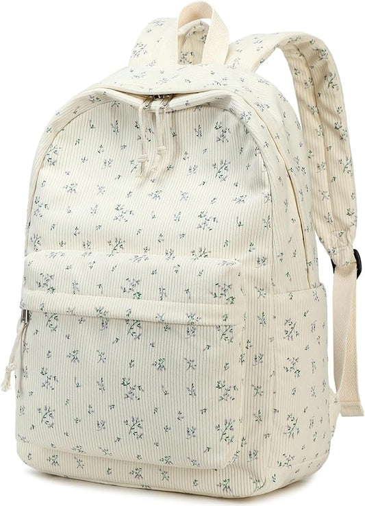 BTOOP School Backpack for Teens Large Corduroy Bookbag Lightweight 15.6 inch Laptop Bag for Girls Women Casual High School College