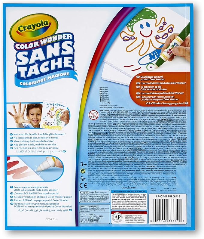 Crayola Color Wonder Mess Free Coloring, Blank Coloring 30 Pages, Gifts for Toddlers, Ages 3, 4, 5