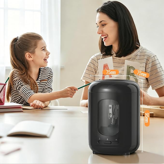 deli Electric Pencil Sharpener,3 Sharpness Modes,Battery Operated(6.5-8mm)