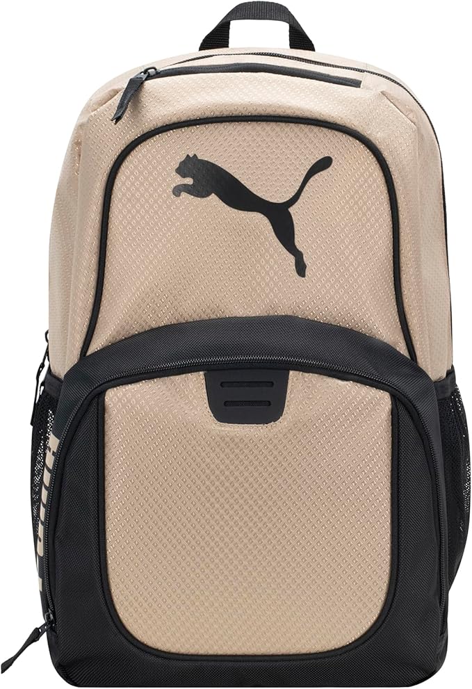 PUMA Contender Backpack with Laptop Sleeve, Item Organizer & Media Pocket, Tan Combo, One Size