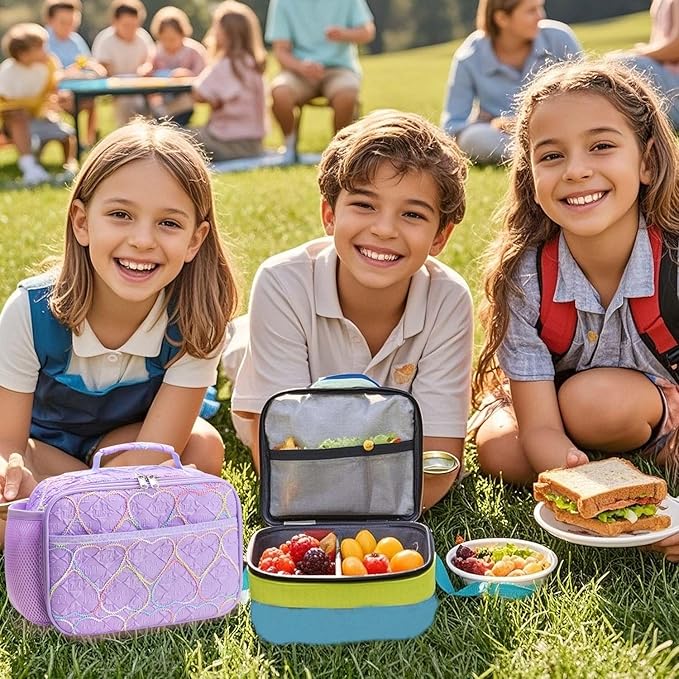 RHCPFOVR Kids Lunch Bag - Insulated Lunch Box for Boys Girls,Washable Lunch Bag and Reusable Toddler Leak-proof Lunchbox for School and Daycare