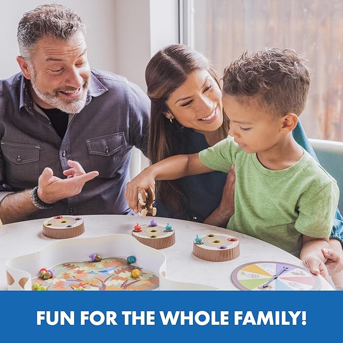 Educational Insights The Sneaky, Snacky Squirrel Game - Toddler Board Games for 3 Year Olds, Fine Motor Skills Toys for Toddlers, Color Matching Preschool Games, Tweezer Tool Fine Motor Game