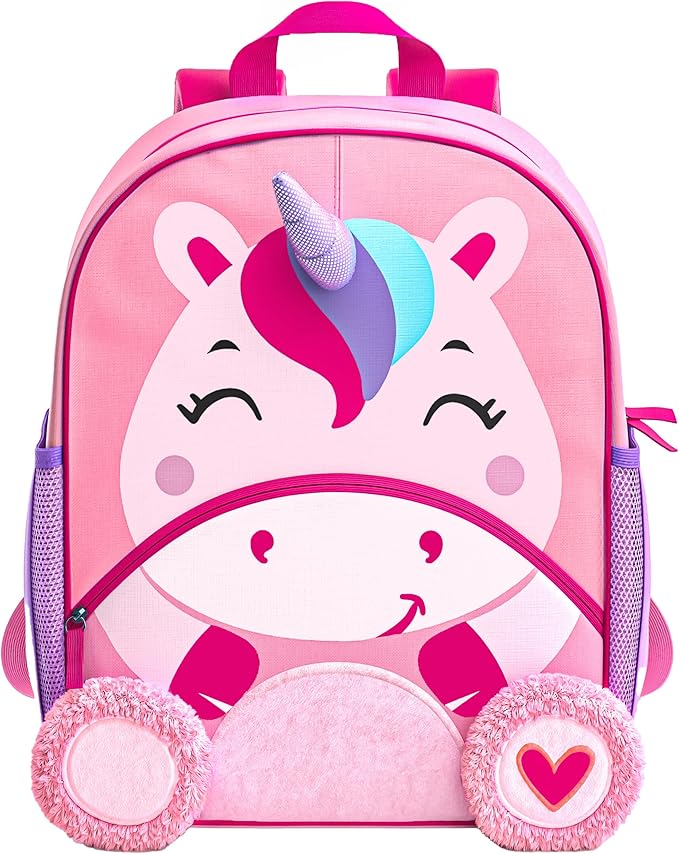 Move2Play, Unicorn Kids Backpack | Kid Size | Back to School | Elementary, Kindergarten Book Bag | Designed for Boys & Girls Ages 4+ Year Olds | Travel Ready