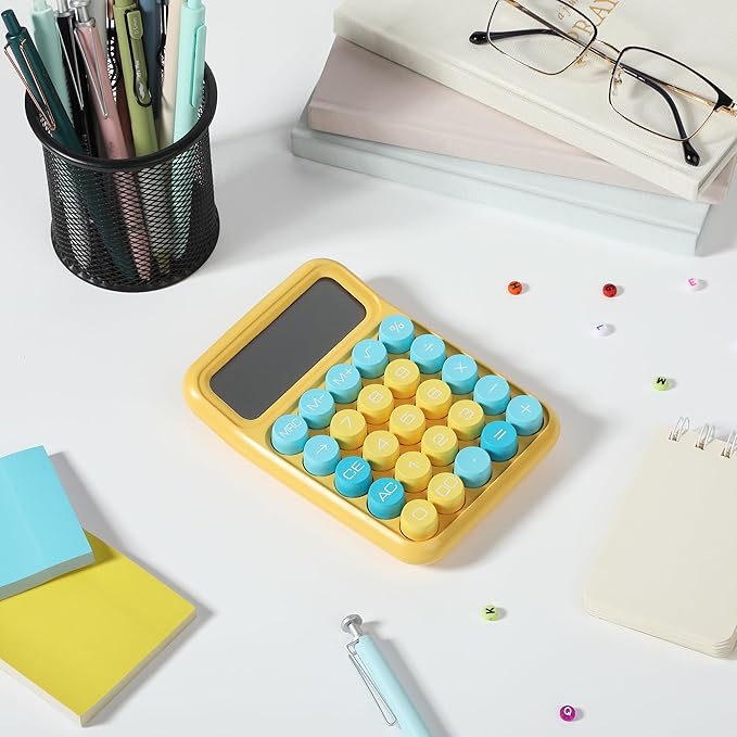 Mr. Pen- Mechanical Switch Calculator, 12 Digit Large LCD Display, Colorful with Big Buttons, Mechanical Switch Calculator for Home, School, Office
