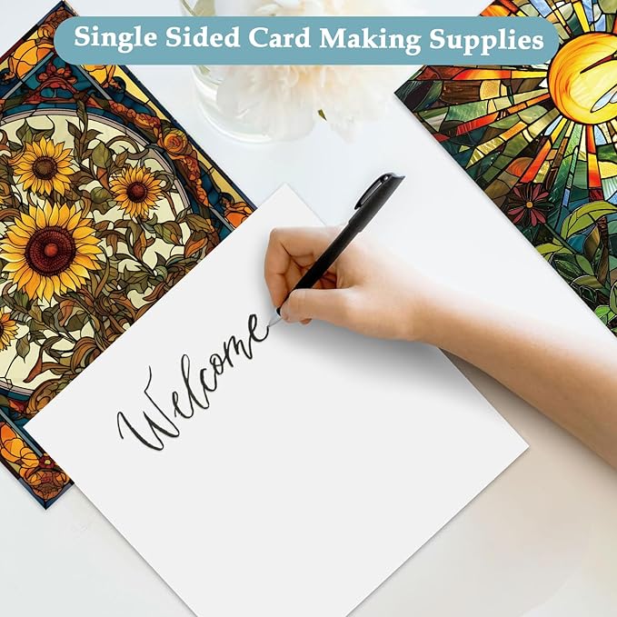 Scrapbook Paper,24 Sheets 6"x 6" Vintage Scrapbook Supplies,Single-Sided Pattern Decorative Cardstock Paper for Junk Journal,Card Making,DIY Album, Art Journaling,Decoupage Craft,Glass Sunflower