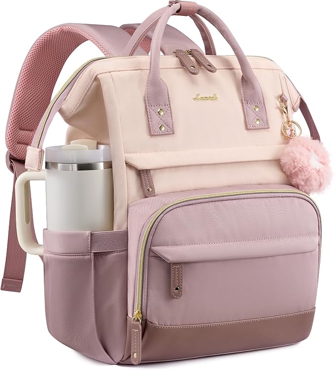 LOVEVOOK Laptop Backpack for Women, 15.6 Inch Work Business Backpacks Purse With Large Capacity, Waterproof Nurse Bag College Bookbag for School, Waterproof Casual Daypack for Travel