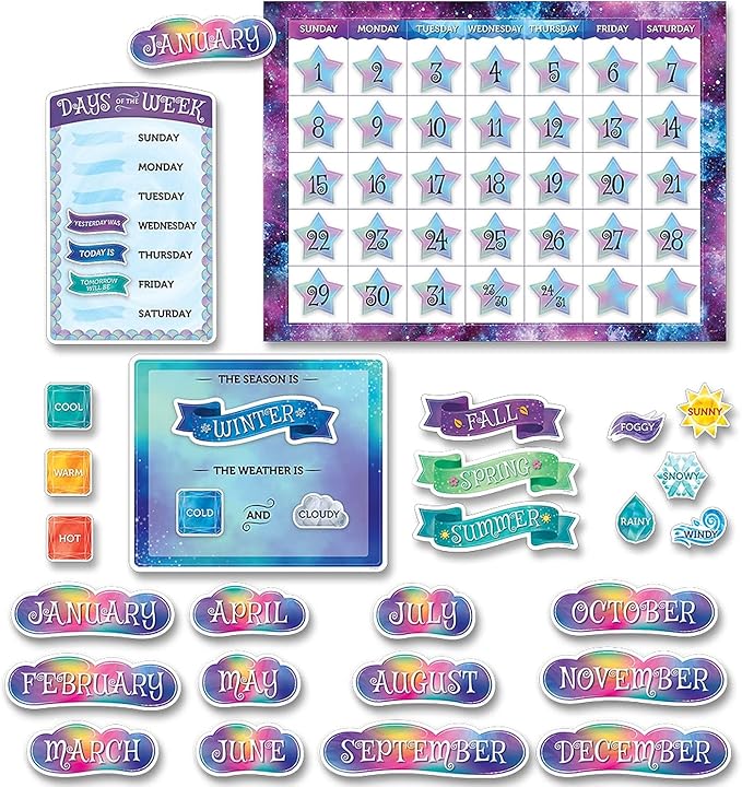 Creative Teaching Press Mystical Magical Bulletin Board (Interactive Calendar Set For Home or School), Multi (8593)
