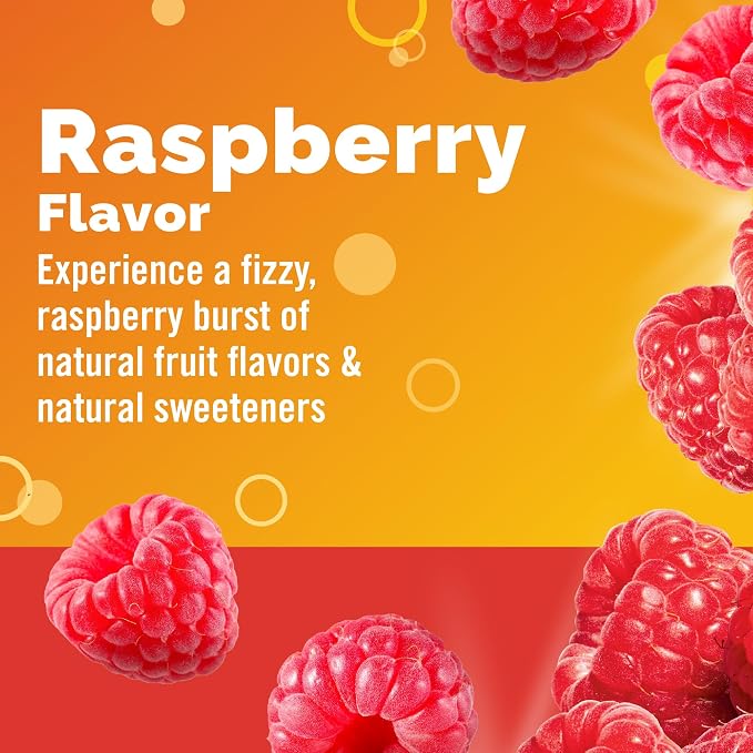 Emergen-C 1000mg Vitamin C Immune Support Powder Raspberry 30CT Includes Zinc, Manganese, 7 B Vitamins and Electrolytes for Back to School Essentials (Pack of 12)