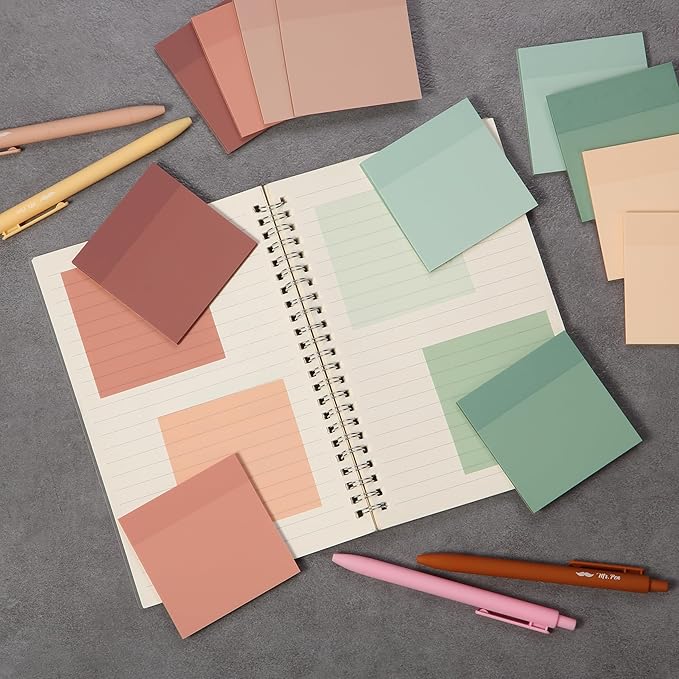 Mr. Pen- Transparent Sticky Notes, 3" x 3", 12 Pads, 600 Sheets, See Through Self-Adhesive Notes for Bible Journaling and Studying, Water-Resistant, Easy to Peel, Clean Removal