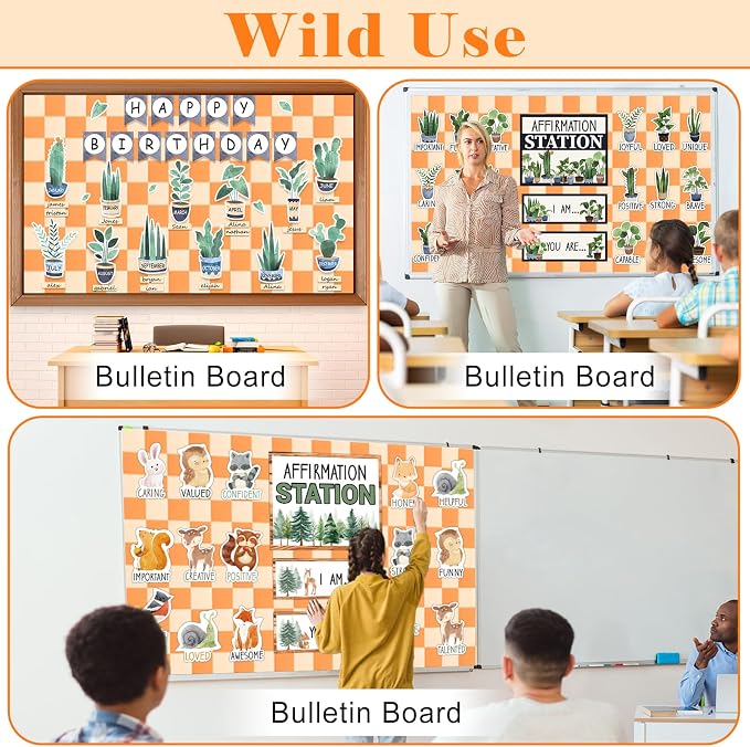 Orange Checkered Bulletin Board Roll Non-Woven Fabric Poster 15.7" x65.6ft