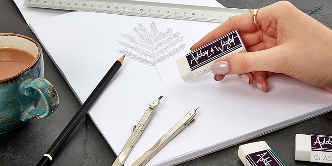 Ashton and Wright - Classic Eraser - Latex Free Plastic Rubber (Pack of 20, Grey Tones)