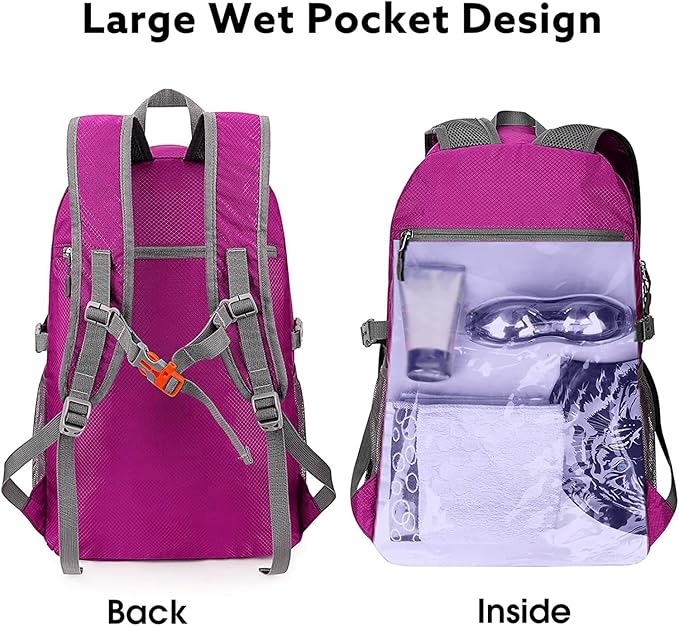 G4Free Lightweight Packable Hiking Backpack, Waterproof Travel Daypack