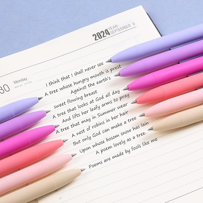 Mr. Pen- Retractable Gel Pens, 12 Pack, Black Ink | Blushing Bloom Color Barrel, Fine Point 0.5mm, Fast Dry, Smooth Writing, Cute Pens for Drawing