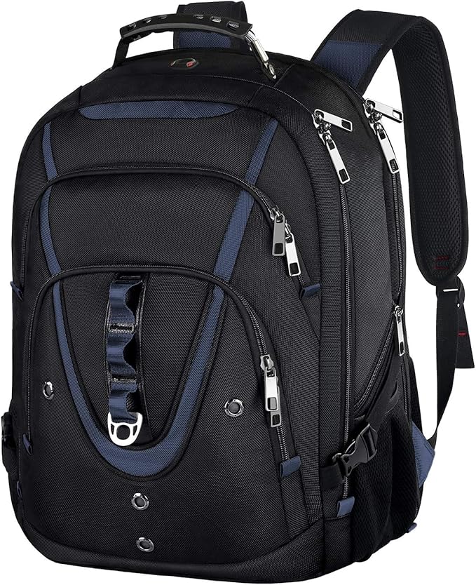 17.3 Laptop Backpack for Men Women, Extra Large Travel laptop Backpack with Rain Cover, TSA Friendly Flight Approved with RFID Anti Theft Pocket, Water Resistant School BookBag
