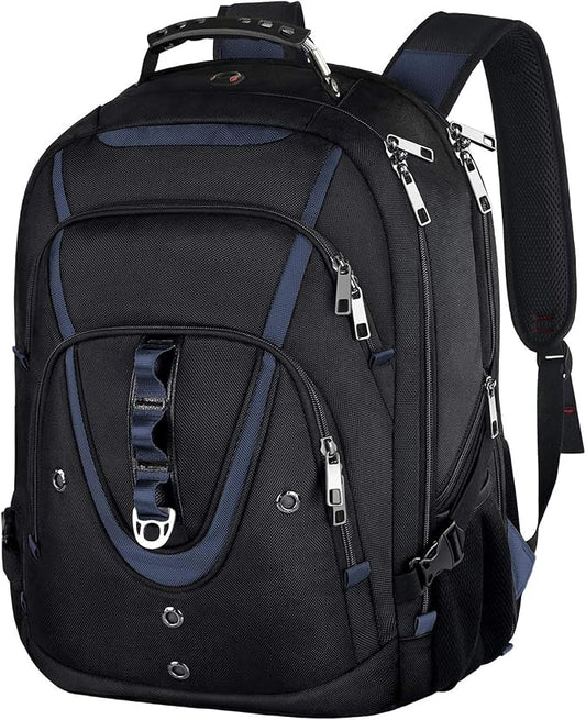 17.3 Laptop Backpack for Men Women, Extra Large Travel laptop Backpack with Rain Cover, TSA Friendly Flight Approved with RFID Anti Theft Pocket, Water Resistant School BookBag