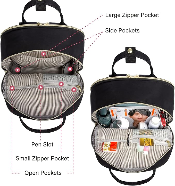 LOVEVOOK Laptop Backpack for Women Men, 17.3 Inch Laptop Bag with USB Port Fashion Waterproof Backpacks Teacher Nurse Stylish Travel Bags Vintage Daypacks for College Work