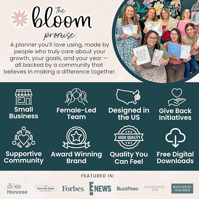 bloom daily planners 2026-2027 Planner - Academic Year (July 2026 - July 2027) Monthly & Weekly Soft Cover Planner for Women - 13 Month Inspirational Agenda Book with Stickers - 5.5" x 8.25" - Bows