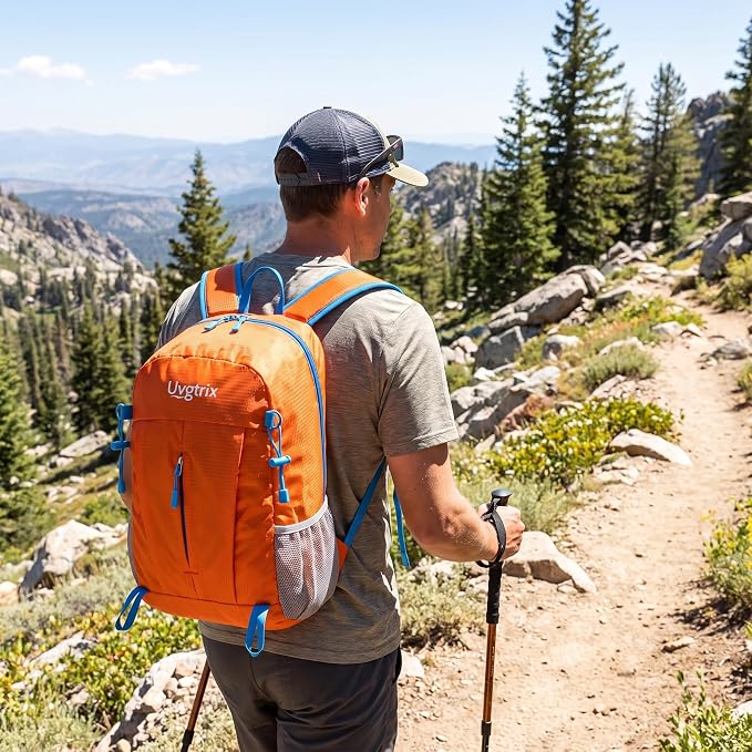 20L Water Resistant Foldable Packable Daypack Backpack | Lightweight Durable Portable Outdoor Travel Backpack for Women Men Camping Climbing Hiking Walking Sports Daily Commuting