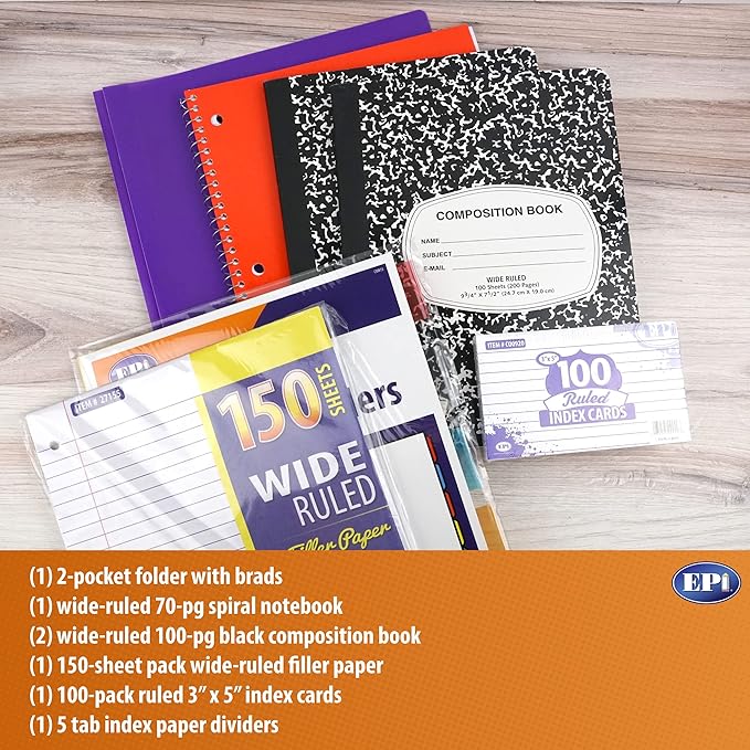 EPI Essential School Supply Kit (4th - 5th Grade - 144 Packs)