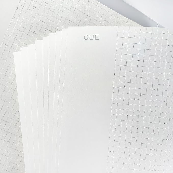 A4 Cornell Note Taking System Refill Pages - 290x210mm - 100GSM Thick Paper - 4-Hole Punch for 75mm Binders - with 5mm Grid, 135 Sheets